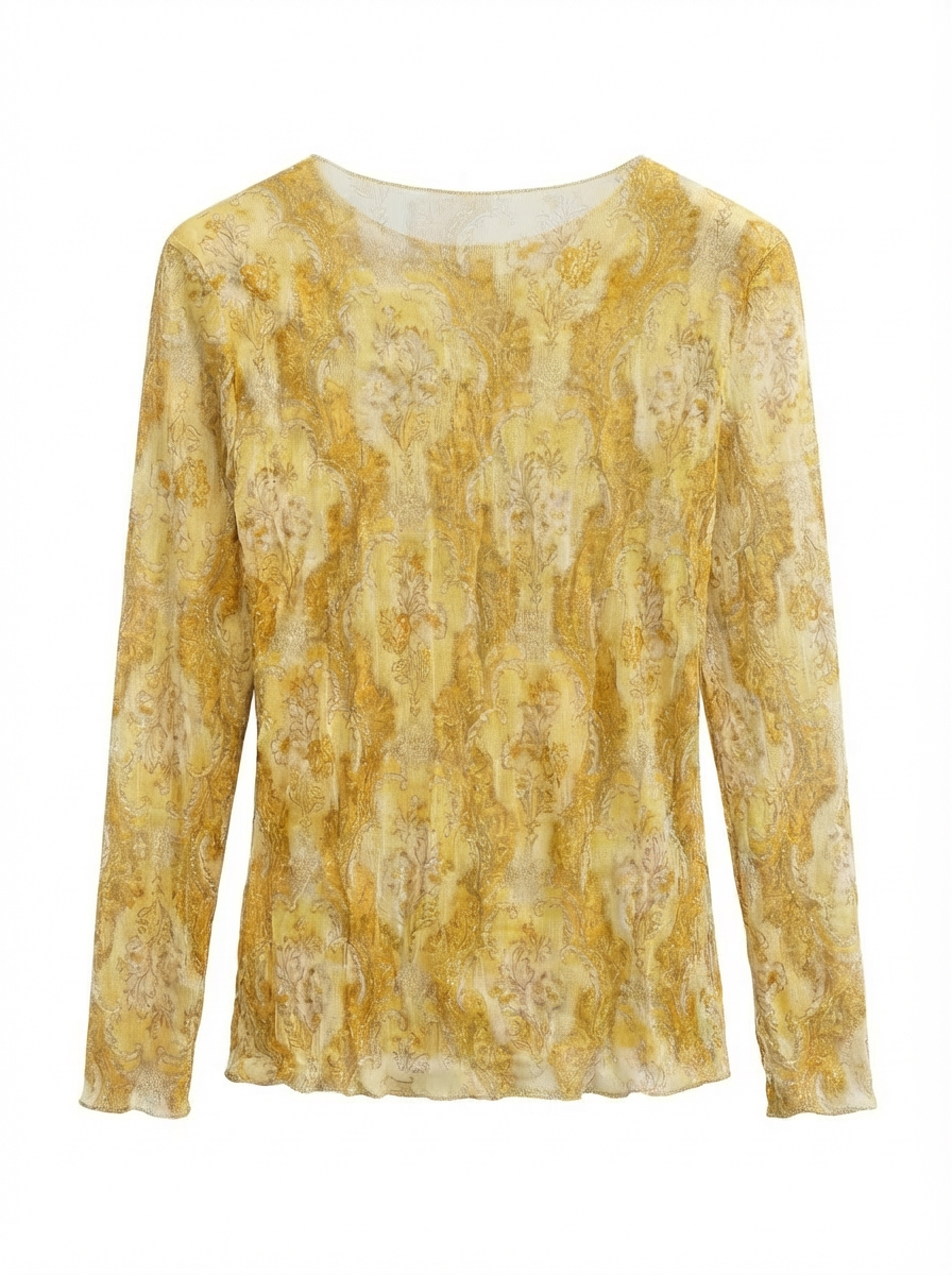 Maglia in Mesh Damascata