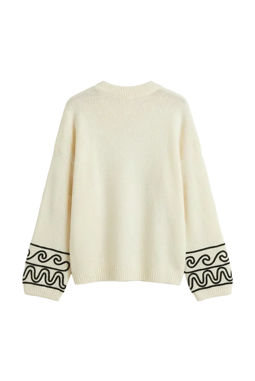 Maglione con ricami