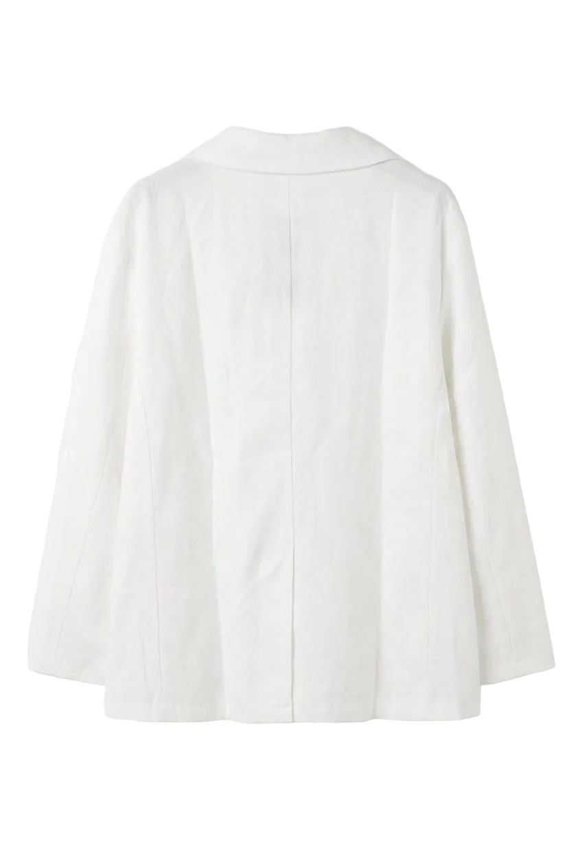 Blazer Monopetto in Misto Lino