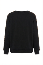 Felpa con dettaglio Leopardato