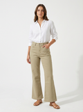 Jeans Flare in Beige