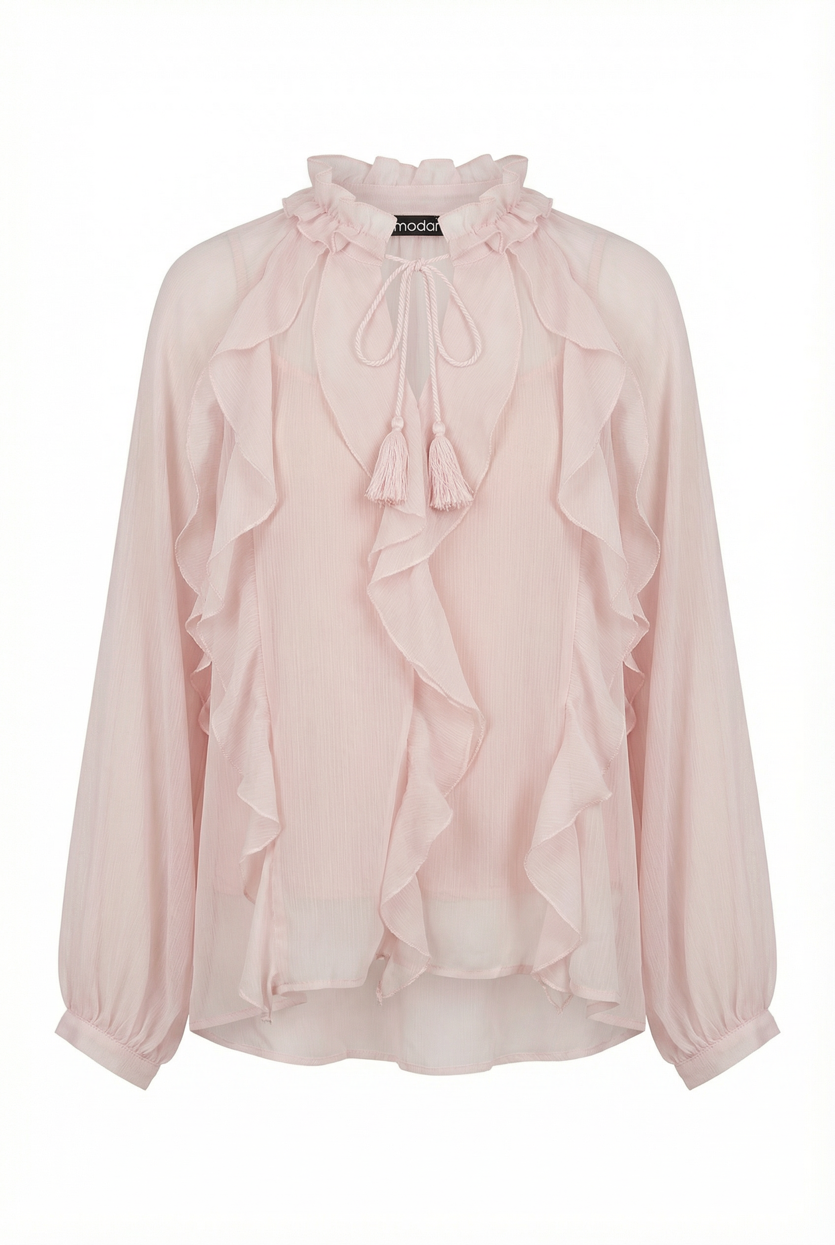 Camicia in chiffon con canottiera