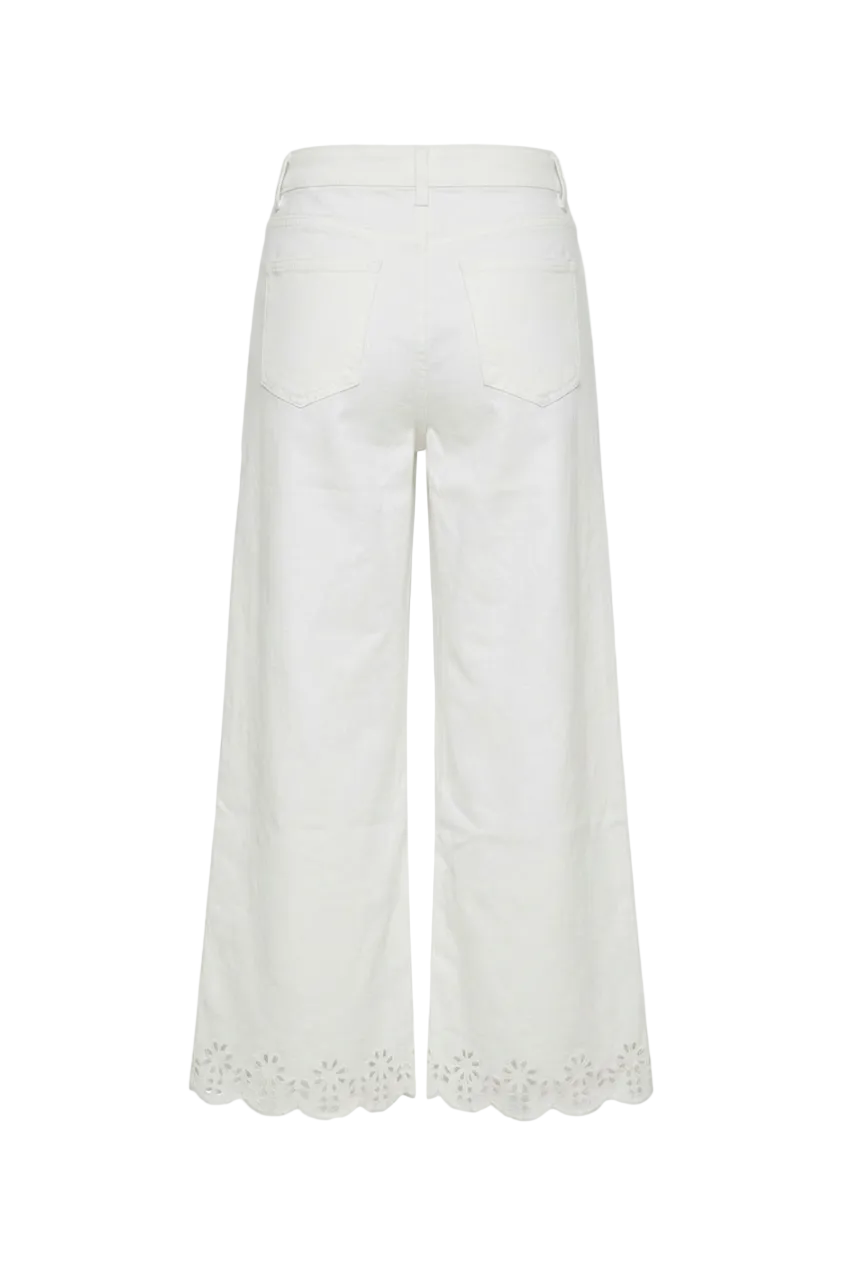 Jeans Wide Leg con Fondo Traforato