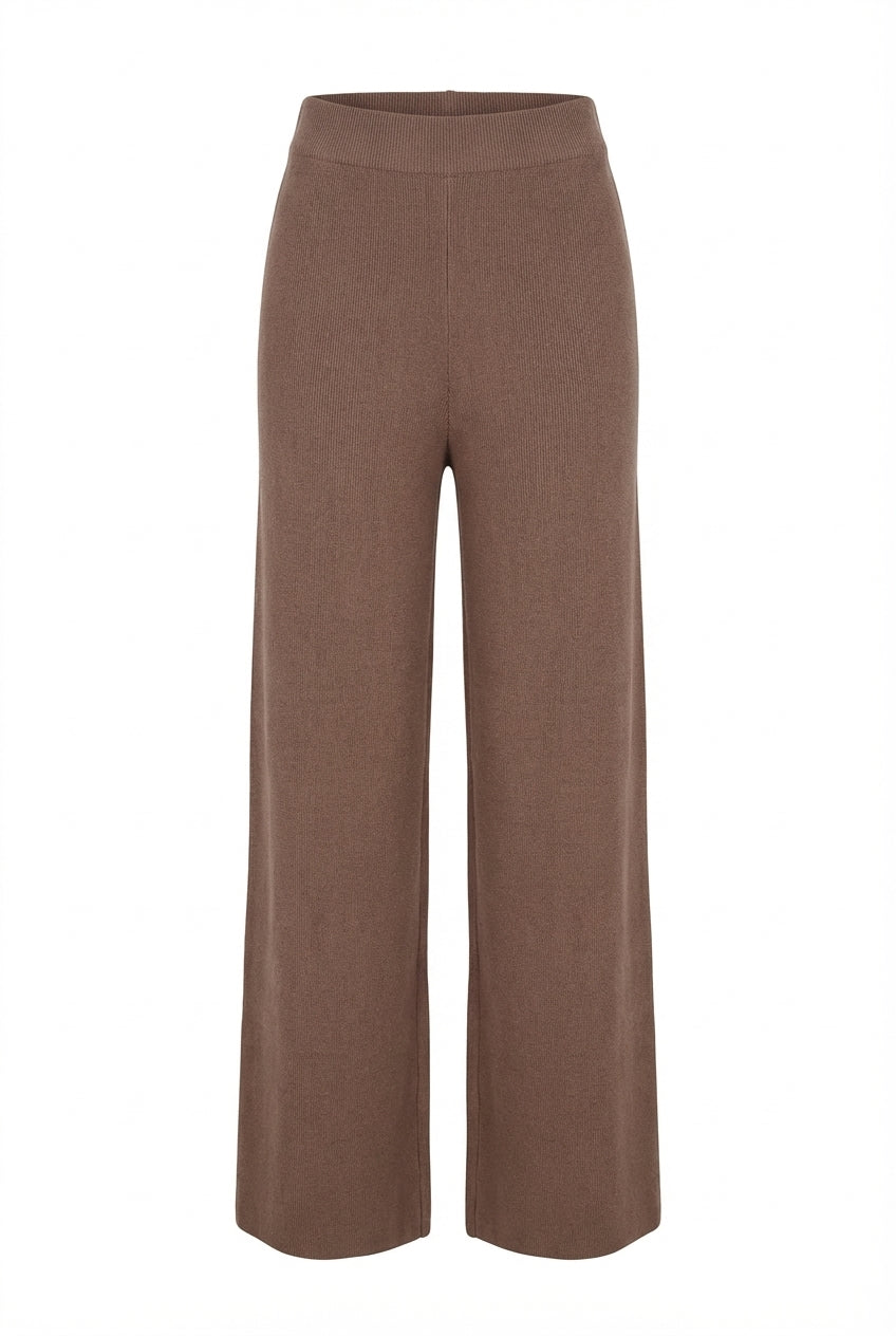 Pantaloni Wide-Leg in Maglia