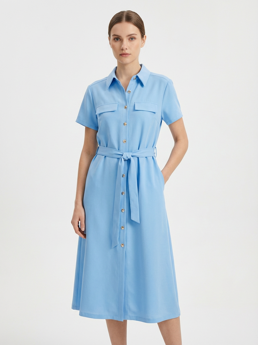 Abito Chemisier con Cintura