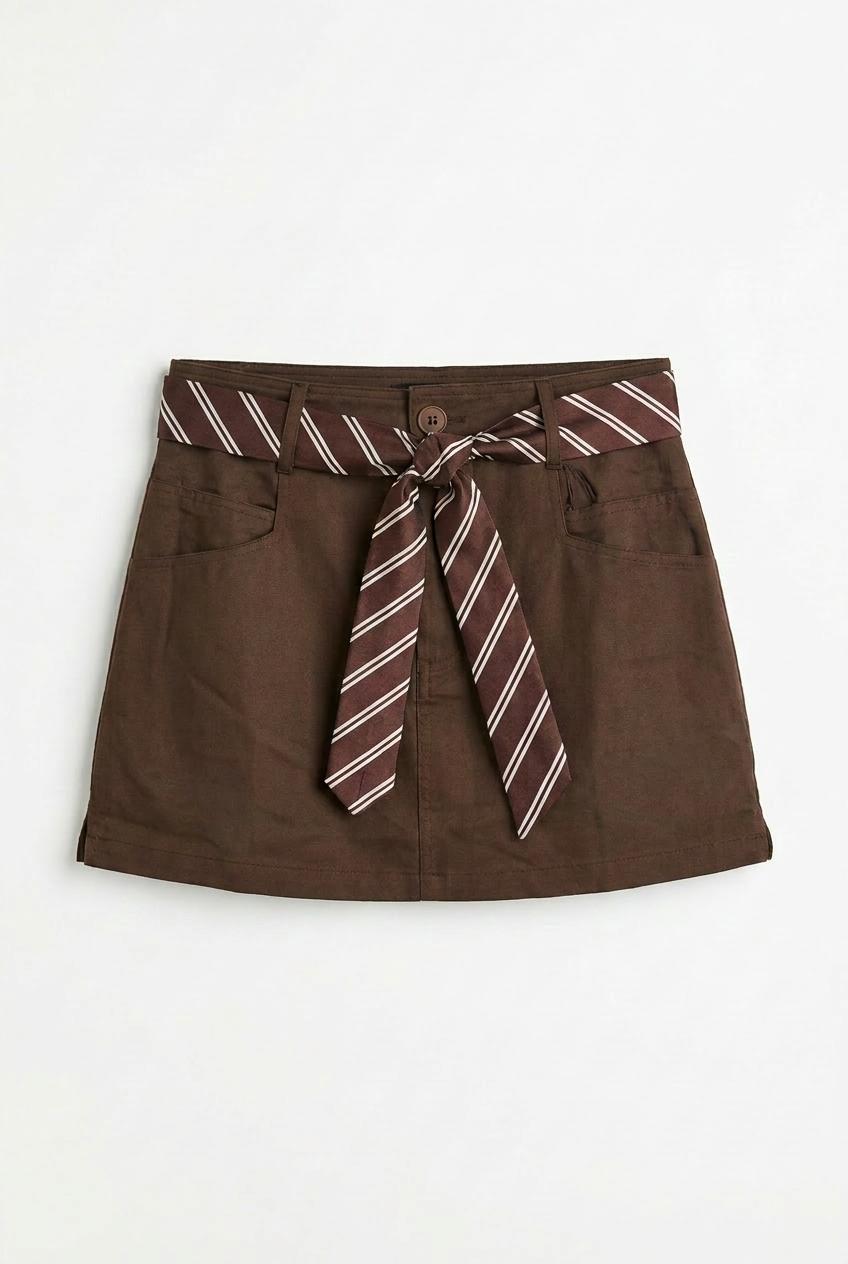 Gonna-Pantalone Preppy Chic in Twill di Cotone