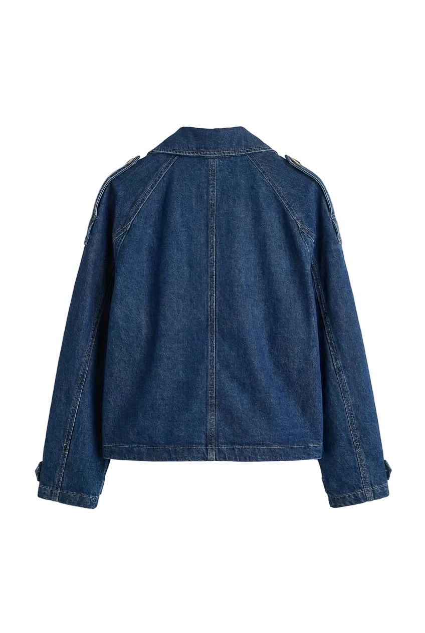 Giacca Trench in Jeans