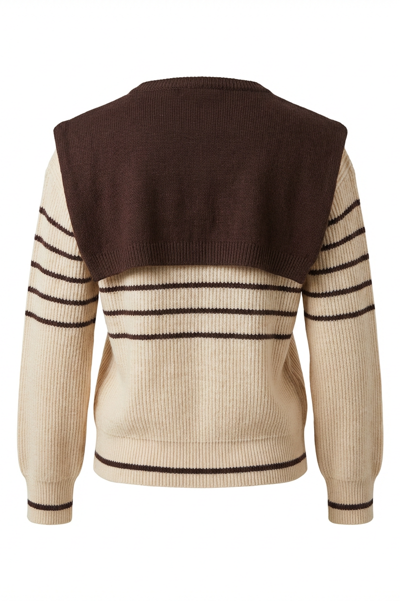 MAGLIONE CON INSERTO CARDIGAN RIMOVIBILE