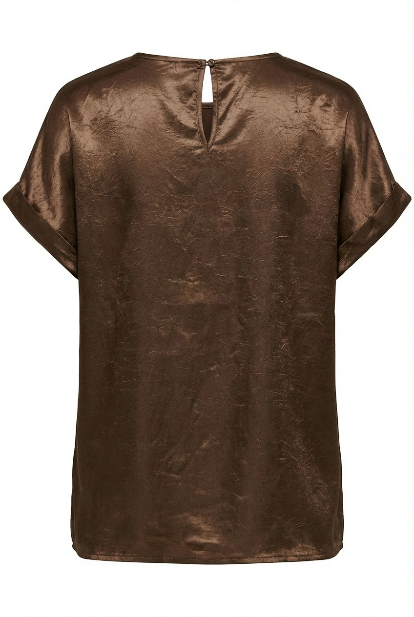 Blusa Satinata dal Finish Martellato