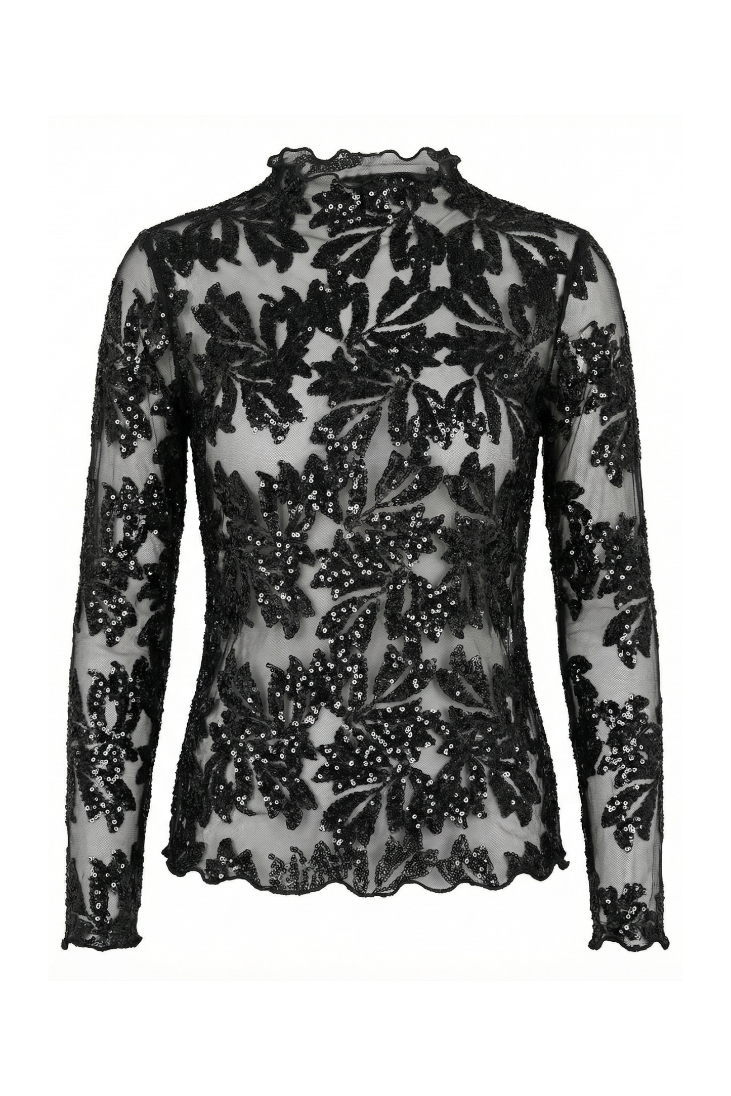 MAGLIA RICAMATA CON PAILLETTES