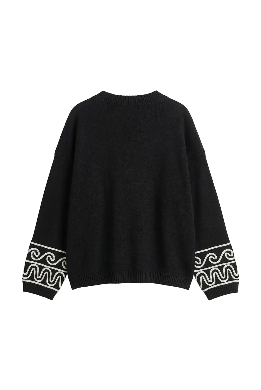 Maglione con ricami