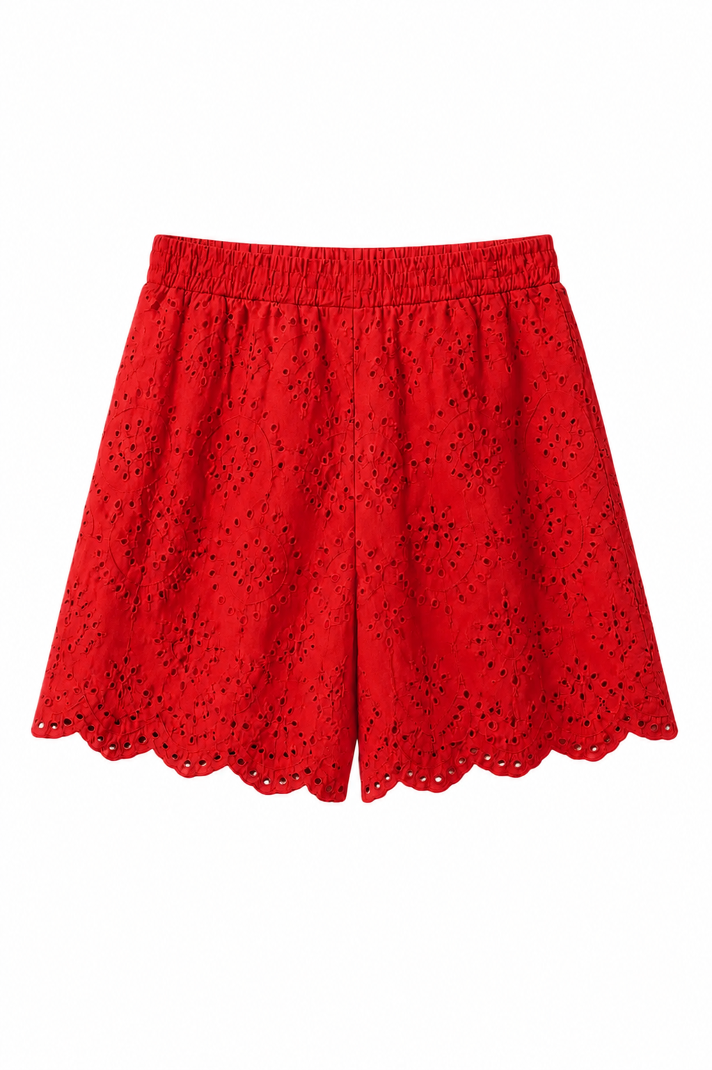 Pantaloncini in Cotone Sangallo Rosso