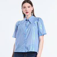 CAMICIA SHINE S CELESTE