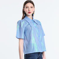 CAMICIA SHINE L CELESTE