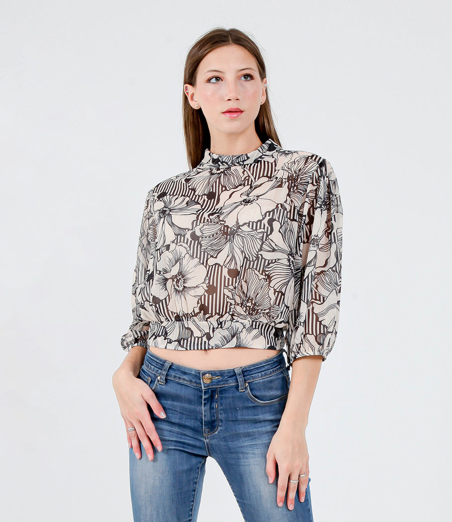 BLUSA BOUQUET LXL PANNA