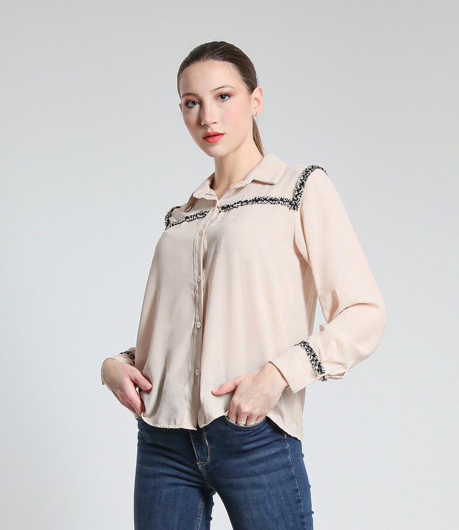 CAMICIA CHARME SEVENTY SM CREMA