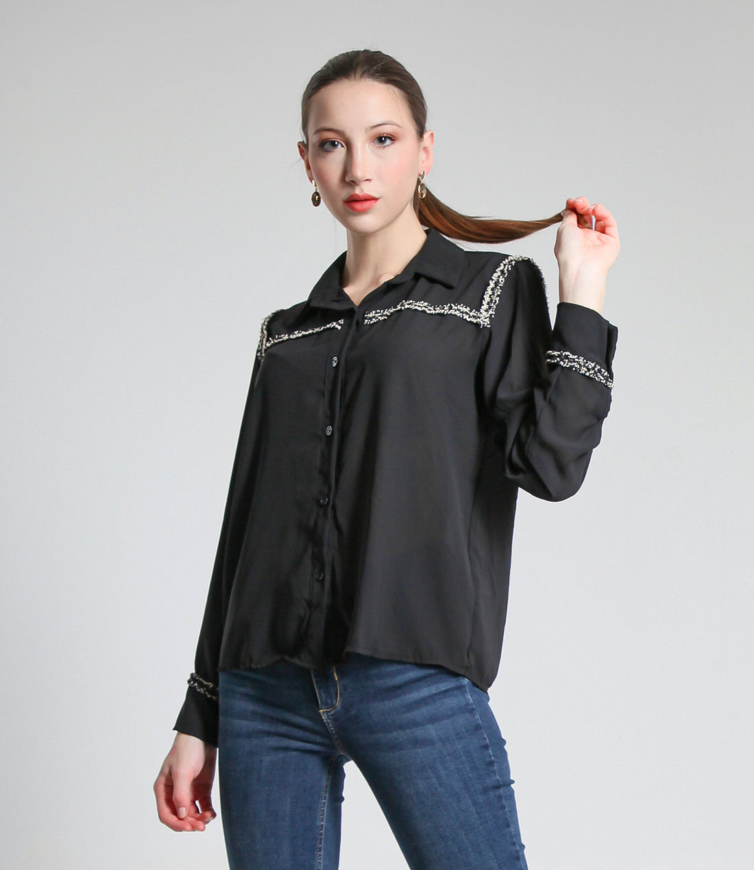 CAMICIA CHARME SEVENTY SM NERO