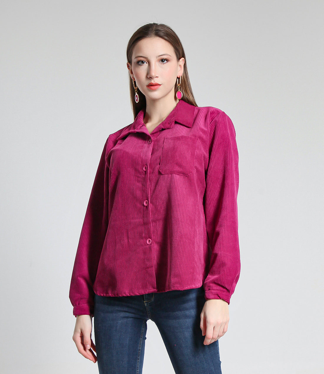 CAMICIA VELVET SM AMARENA