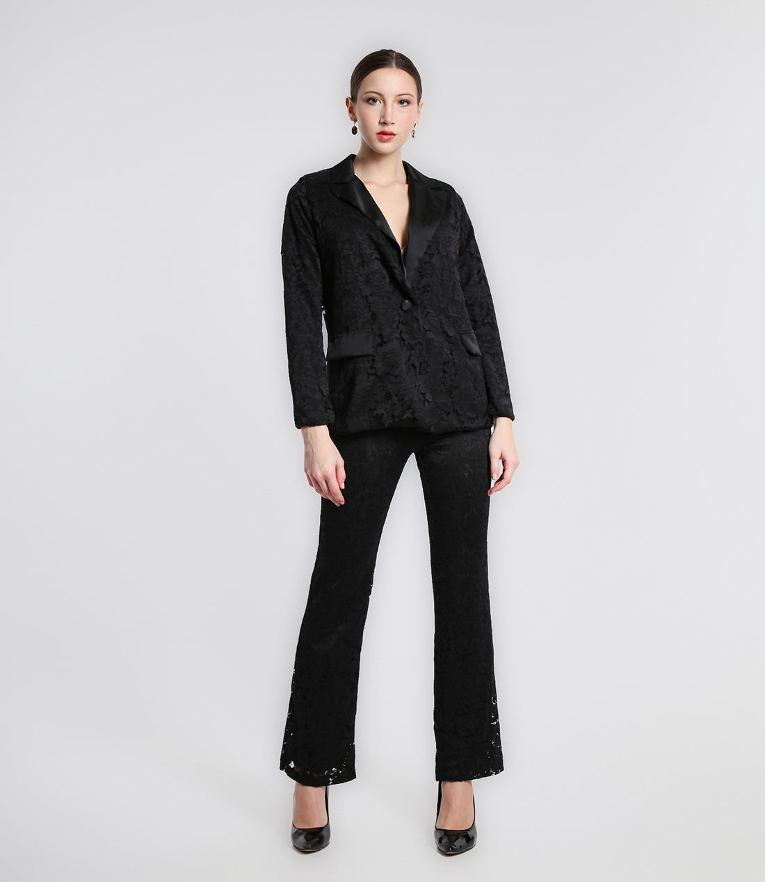 PANTALONE PIZZO M NERO