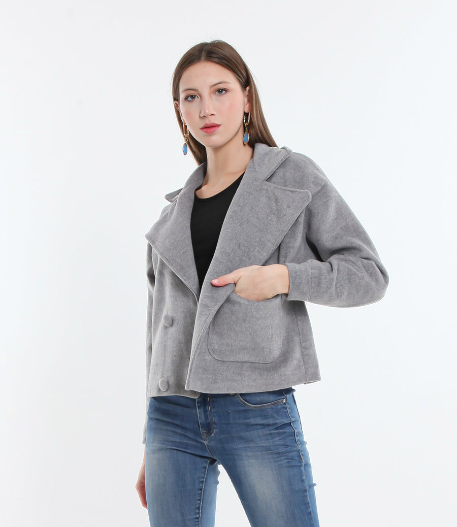 CAPPOTTO PRINT GRIGIO