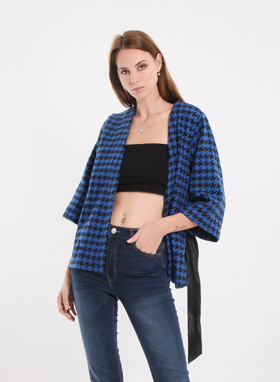 KIMONO PIED DE POULE