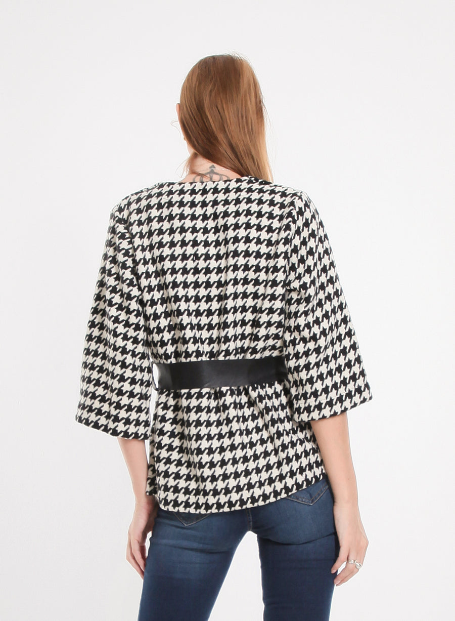KIMONO PIED DE POULE