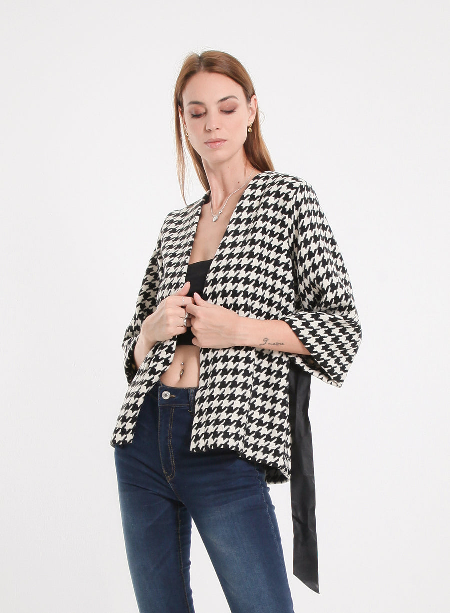 KIMONO PIED DE POULE